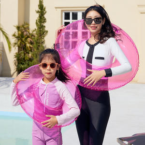 Flotador Inflable de Color Sólido Transparente con Asas, Unisex, para Piscina, Parque Acuático, PVC, Tamaño Adulto - Product Image 3