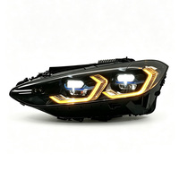 Feux avant LED laser SJC bicolores jaune et blanc pour BMW Série 4 G22 G23 G26 M4 (2021-2023) – Mise à niveau Plug and Play avec yeux d'ange jaunes V2