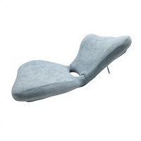 Coussin de siège ergonomique en mousse à mémoire de forme avec dossier réglable, support lombaire pour chaise de sol, entraîneur de position assise, forme incurvée, amovible