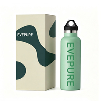 Nouvelle bouteille d'eau isotherme classique en acier inoxydable à double paroi, sans BPA, anti-fuite, isolation thermique, écologique
