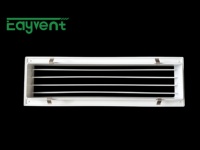 Diffuseur linéaire ajustable à lame unique avec fixation à ressort, grille en aluminium à fente mince pour l'admission et l'évacuation de l'air de climatisation
