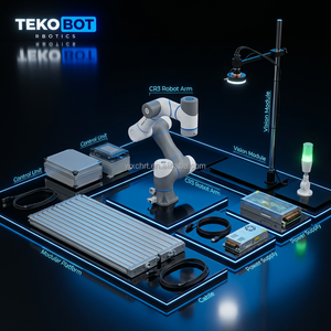 Système de formation de robots collaboratifs TEPKOBOT pour la détection d'objets, le ramassage, le placement et la palettisation sur convoyeur, station de tri - Product Image 2