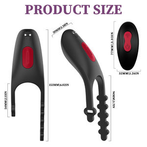 S-hande hommes retarder l'éjaculation <span class=keywords><strong>anneau</strong></span> de coq Vibration télécommande électrique plaisir sexe <span class=keywords><strong>anneau</strong></span> pour homme - Product Image 3