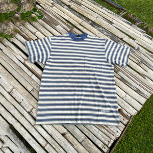 T-shirts personnalisés 100% coton, t-shirts unis à rayures pour hommes, t-shirt décontracté ample, 200 g/m², t-shirt unisexe à rayures à manches courtes pour l'été - Product Image 2