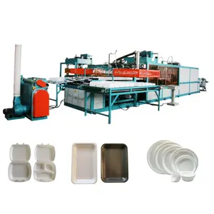 Price Off PS EPS XPS Foam Thermocol Plate Take Away Food Container Making Machine / Dish Egg Tray Lunch Box Production Line