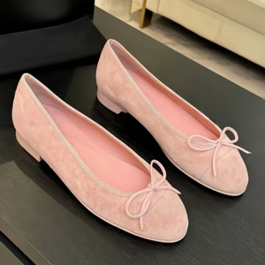 High Quality Round Toe Bowknot Design Footwear Summer Women Genuine Leather Casual Flat Shoes Fashion Luxury Brand Ballet Shoes - Product Image 5
