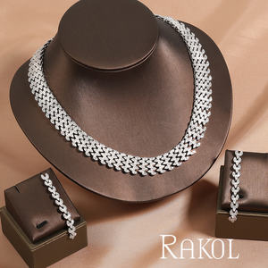 Rakol SP242 Décoration de luxe Style arabe Ensemble de bijoux en diamant complet - Product Image 2