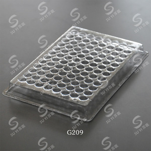 แผ่นรีแอคชั่นเพลท 96 หลุม แบบสี่เหลี่ยม ฐานแบน ผลิตจากพลาสติก PP ใช้แล้วทิ้ง สำหรับห้องปฏิบัติการ ยี่ห้อซูโจว เมดิคอล ยูนิเวอร์ซิตี้ รุ่น G208 - Product Image 2