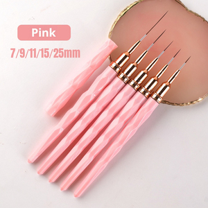 5pcs Macaron Nail Art <b>Brush</b> <b>Set</b> Resin Handle Nylon Liner Painting <b>Brushes</b> for Manicure - Product Image 6