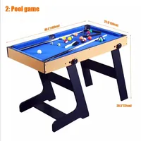 Vente en gros mini table de jeu pliante 4 en 1 multifonctionnelle pour le tennis, le billard, le football et les tables de billard