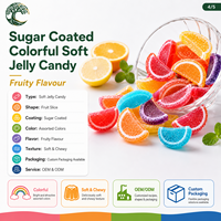 YUSAIL Premium Sugar Coated Cube Shaped Gummy Candy Assorted Fruit Flavored Confectionery Custom Logo Bagged Supply
