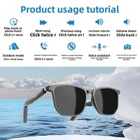 Gafas Inteligentes Fotocromáticas con IA, Asistente de Voz, Navegación, Control Táctil, Marco de PC, Llamadas Manos Libres, Música, Batería Grande de 200 mAh