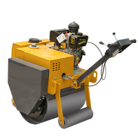 Compacteur vibrant à tambour unique certifié CE EPA, compresseur à rouleaux, mini-compacteur routier manuel de 350 kg