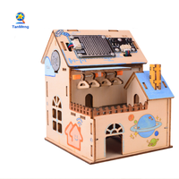 Kit d'apprentissage de la maison intelligente Kit de robot de bricolage en bois maison intelligente bloc mécanique construction STEM jouets éducatifs