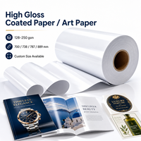 Direkt vom Hersteller: Hochglanz-Beschichtetes Kunstdruckpapier in Rollen, 128-250g/m², für Kommerziellen Druck und Verpackung, Individuelle Breiten Verfügbar