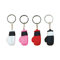 Logo personnalisé Mini gants de boxe porte-clés en PVC Nouveau porte-clés en plastique avec alliage UV et impression offset