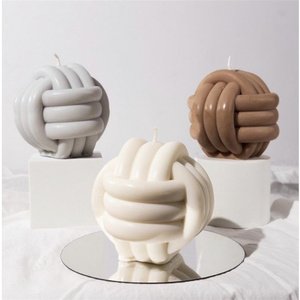 INS coréen bricolage en forme de bulle silicone bougie moule pour faire bougie grande <span class=keywords><strong>boule</strong></span> de laine Cube silicone bougie moule - Product Image 4