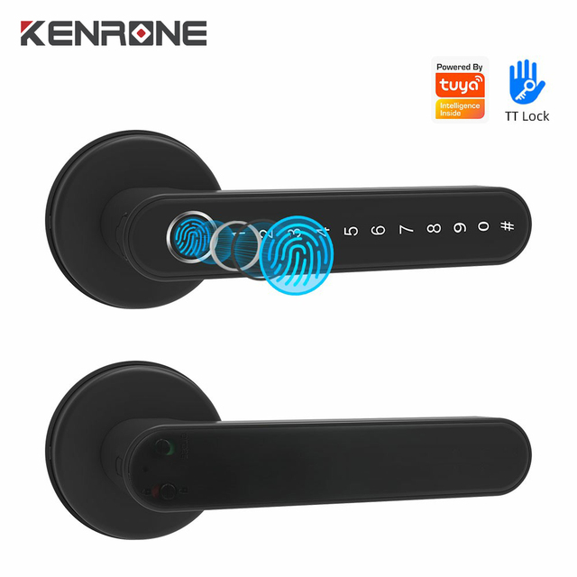 Security & Anti-theft Sales Reasonable Price Smart Door Handle Lock Interior Door Lock with Handle