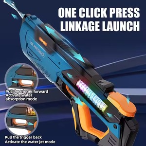 Pistolet à eau électrique en plastique grande capacité avec lumières colorées, absorption automatique de l'eau, jeux de plein air, jouets pour enfants - Product Image 5