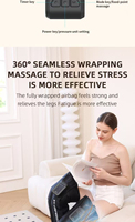 Masseur de jambes à compression sans fil avec logo personnalisé, pompe à air, bottes de récupération complète des jambes avec système de thérapie par pression