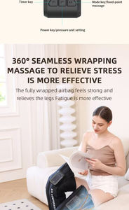 Bomba de aire inalámbrica con logotipo personalizado, masajeador de piernas de compresión, botas completas de recuperación de piernas con dispositivo de sistema de terapia de presión - Product Image 4