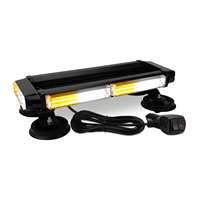 Bandes lumineuses COB haute intensité avec fonction d'avertissement magnétique puissante, dotées de lumières clignotantes rouges et bleues.