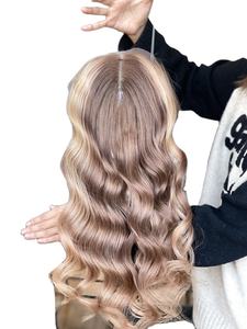 2023 SHY, superventas, cabello humano, Topper, Mini peluca, encaje frontal, sin pegamento, un solo nudo, 5,0, pelo Topper para mujer - Product Image 3