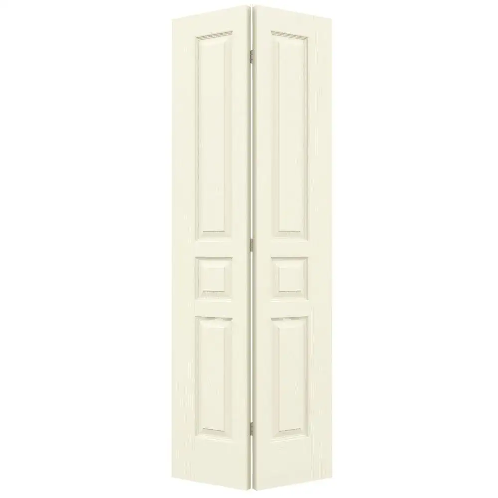 Decor Holding - 24in x 80in Primed Textured Molded Composite MDF/HDF Bi-Fold Door Folding door for Cabinet/Closet