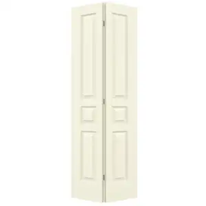 Decor Holding - 24in x 80in Primed Textured Molded Composite MDF/HDF Bi-Fold Door Folding door for Cabinet/Closet