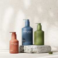 Luxe 200ml 300ml 500ml Lotion transparente savon liquide lavage des mains vaisselle bouteille de savon douche shampooing presse pompe bouteille en verre avec pompe