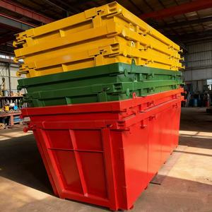 Sturdy Durable Metal Flat Pack Skip <strong>Bin</strong> 2-14 Cubic Meter CE Certified 1 Year Warranty Factory Direct Sales Waste <strong>Bin</strong> Dumpster - Product Image 2