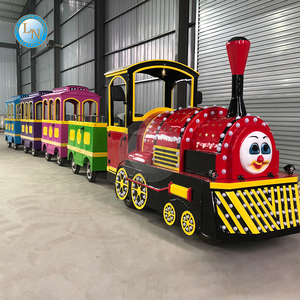 Thomas Smile Face Train Track Ride Funcionamiento con batería Feria de atracciones al aire libre para niños Suministro directo de fábrica Fibra de vidrio - Product Image 2