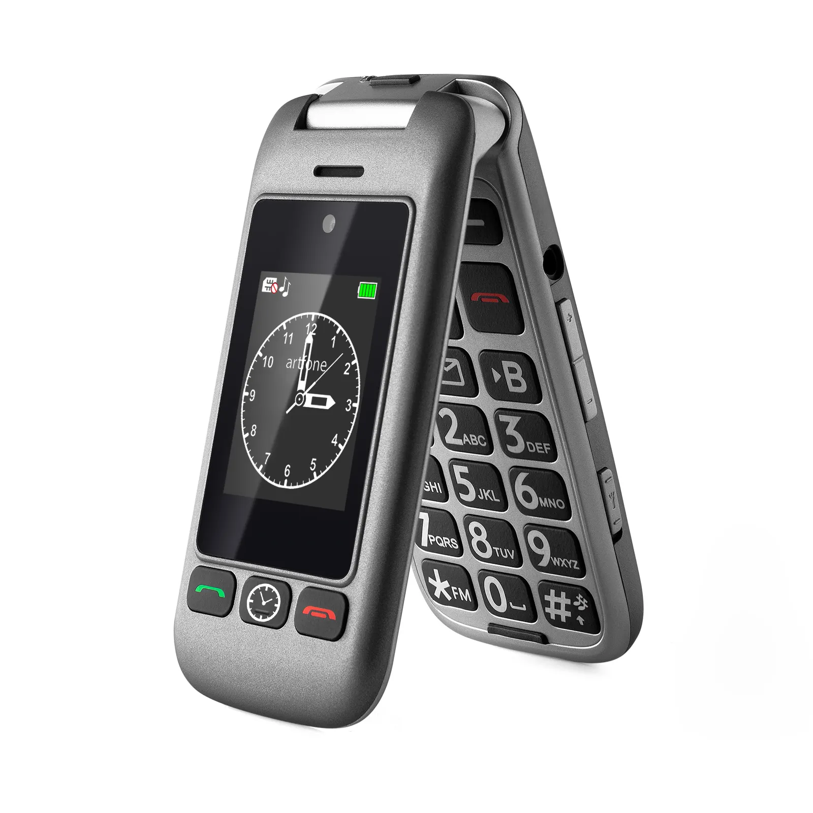 artfone G6 4G โทรศัพท์มือถือพลิกโทรศัพท์มือถือ LCD คู่ผู้สูงอายุลําโพงปุ่มขนาดใหญ่คุณสมบัติโทรศัพท์สําหรับผู้สูงอายุโทรศัพท์พับ