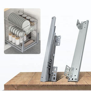 Dưới gắn nhiệm vụ nặng nề mềm đóng undermount nhà bếp gia vị giỏ ngăn kéo Slide đường sắt - Product Image 1