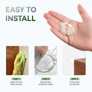 Topes de Goma Adhesivos Personalizados <span class=keywords><strong>para</strong></span> Puertas de Armario y Protectores de Pared <span class=keywords><strong>para</strong></span> <span class=keywords><strong>Sillas</strong></span>, Protegen los Tiradores de Puertas Contra Daños - Product Image 4