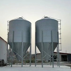 <span class=keywords><strong>Tour</strong></span> d'alimentation 1-50T pour élevages de volailles/poulets/porcs, silo à alimentation en acier galvanisé avec fond trémie pour le stockage d'aliments pour animaux - Product Image 2