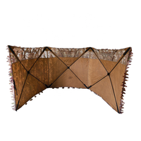Tenda Kamuflase Daun 3D Lipat dengan Pagar 3 Arah dan Tiang Fiberglass untuk Berburu, Tenda Ghillie Camo