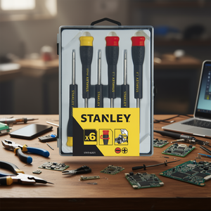 Jeu de tournevis de précision Stanley, 6 pièces, Ph00 Ph1 Ph2, avec embouts magnétiques pour l'électronique et les réparations - Product Image 3