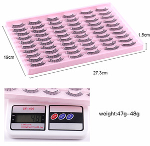 Cils artificiels sans cruauté, 30 paires, style super naturel et touffu, 15 mm 18 mm, légers, réutilisables, bande en coton noir 100% - Product Image 6