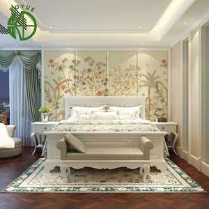 Papiers peints personnalisés 3D <span class=keywords><strong>en</strong></span> feuille d'or imperméables, peints à la main, tropicaux, pour salon, chambre et salle à manger de luxe - Product Image 4