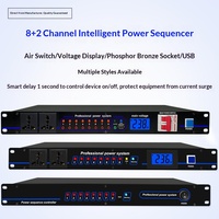 Controlador de Temporización de Potencia de 8+2 Canales, 232 Interruptores, 220V, USB, Sonido Estéreo, Equipo de Audio Profesional para Escenarios