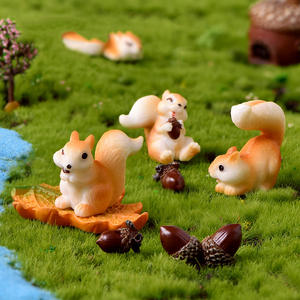 Automne noël Mini Figurine jardin accessoires Miniature minuscule résine écureuil pour paysage jardin pelouse Pot bricolage gâteau décoration - Product Image 1