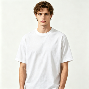 Camisetas Lisas al por Mayor para Hombre, 180GSM, 100% Algodón, Listas para Imprimir Logotipos Personalizados, Tops Casuales, Corte Regular, Imprimibles, Servicio OEM al por Mayor - Product Image 1