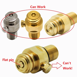 Adaptateur de Cylindre de Soda Adaptateur de <span class=keywords><strong>Recharge</strong></span> de CO2, CGA 320/W21.8 vers T21 * 4 Connecteur Remplissage de <span class=keywords><strong>Gaz</strong></span> pour Bouteille d'Eau Gazeuse à partir d'un Réservoir de CO2 - Product Image 2