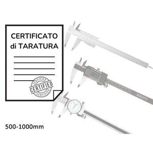 Certificado de calibración ACCREDIA para calibradores de 500-1000mm - Product Image 1