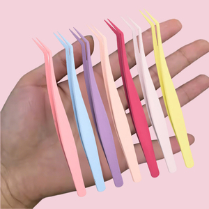 <span class=keywords><strong>Pinzas</strong></span> Aplicadoras <span class=keywords><strong>de</strong></span> Pestañas <span class=keywords><strong>Profesionales</strong></span> <span class=keywords><strong>de</strong></span> Alta Calidad para Principiantes, Venta al por Mayor, Disponibles en Varios Colores, Sin Pegamento - Product Image 1