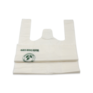 Resturaurant take out custom biodegradable compostable cornstarch plastic shopping bag