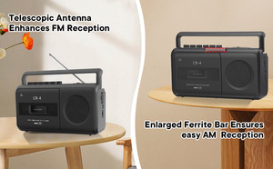 Lecteur de Cassette Portable de Style Rétro de Haute Qualité Bande Complète AM/FM Radio Stéréo Magnétophone Haut de Gamme des Amateurs de Musique - Product Image 4