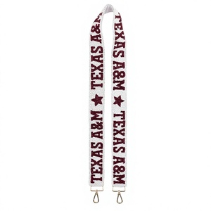 Hermosa Correa de Tela Vintage de Texas, Ajustable, Ecológica, con Gancho Decorativo, Accesorio de Moda para Bolsos con Texto en Relieve y Diseño de Estrella - Product Image 1
