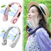 Nouveautés : Ventilateur de cou portable à semi-conducteurs, rechargeable par USB, mains libres, sans pales, à suspendre autour du cou